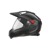 Helm schwarz linke Seite mit Kommunikationssystem