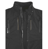 Jacke schwarz Front Kragen offen