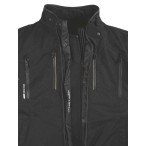 Jacke schwarz Front Kragen offen