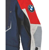 BMW Motorrad Jacke GS Rallye blau/rot Front Ärmelbelüftung