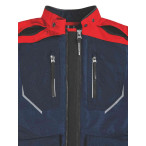 BMW Motorrad Jacke GS Rallye blau/rot Damen Frontansicht Kragen/Reißverschluss