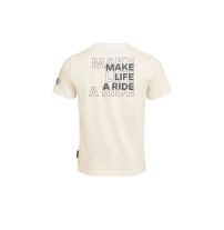 T-Shirt make life a Ride weiss Rückseite