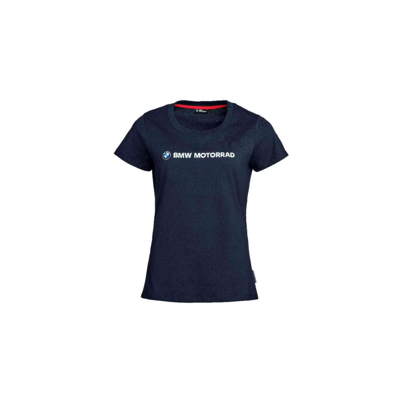 T-Shirt BMW Motorrad Damen Front marineblau