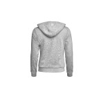 BMW Motorrad Zip-Hoodie Damen Grau Melange mit BMW Bildmarke auf der Kapuze