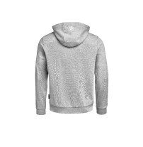 BMW Motorrad Zip-Hoodie Herren Grau Melange mit BMW Bildmarke auf der Kapuze