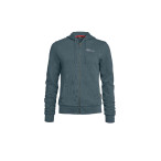 BMW Motorrad Damen Zip-Hoodie „Make Life A Ride“ in Grau mit Kapuze, Reißverschluss und BMW Motorrad Logo auf der Brust.