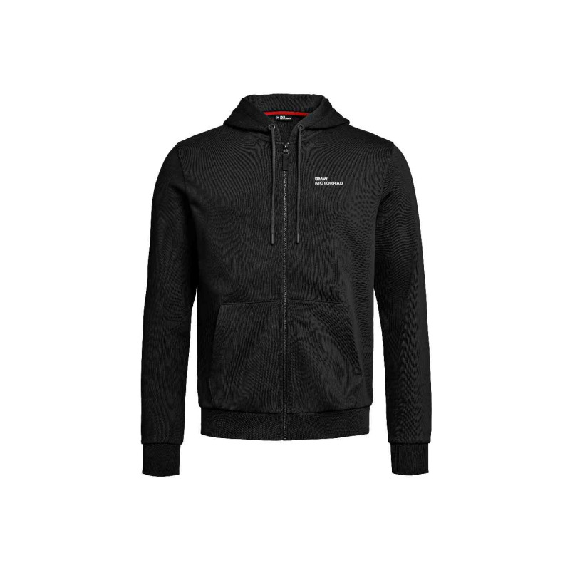 BMW Motorrad Herren Zip-Hoodie „Make Life A Ride“ in Schwarz mit Kapuze, Reißverschluss und BMW Motorrad Logo auf der Brust.
