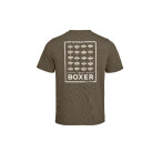 Original BMW Motorrad Aircooled Herren T-Shirt aus Bio-Baumwolle mit Boxermotor-Print und Heritage-Design in Khaki.