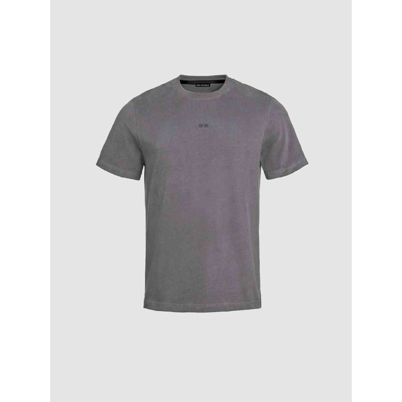 Graues BMW Motorrad T-Shirt Boxer mit gestickter Boxer-Grafik auf der Brust.