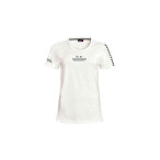 BMW Motorrad Motorsport Damen T-Shirt in Weiß mit BMW M Logos und Motorsport Schriftzug.