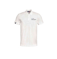 BMW Motorrad Motorsport Poloshirt in Weiß mit dezenten Motorsport-Prints.