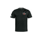 Schwarzes BMW Motorrad T-Shirt R 90 S Daytona 76 mit historischem Grafikdruck „R 90 S Daytona 76“ auf der linken Brust.
