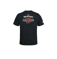 Rückansicht des schwarzen BMW Motorrad T-Shirts mit BMW Motorrad Print und „R 90 S Daytona 76“-Schriftzug.