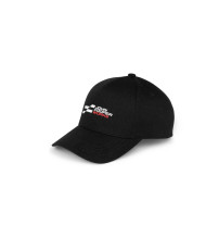 Schwarze MINI JCW Cap mit John Cooper Works Logo auf der Vorderseite.
